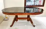 Dining Table (Wood Dining Table with Glass)