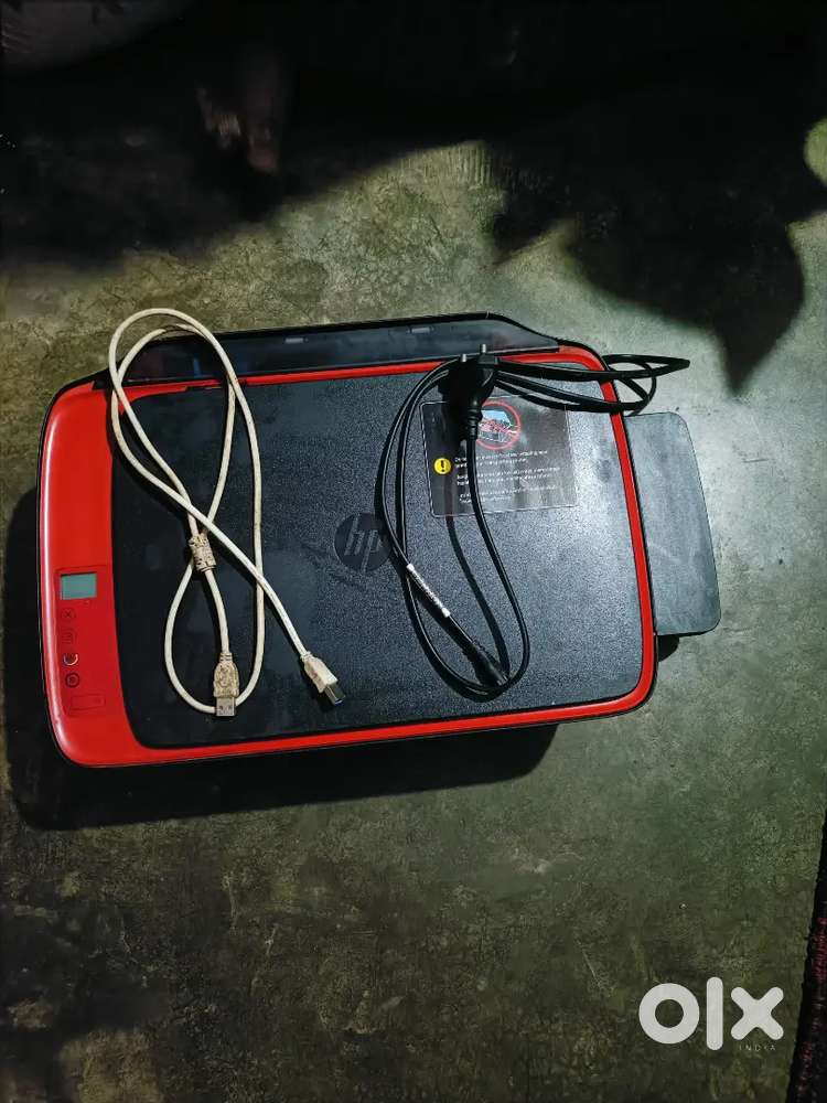 HP DeskJet Ink Advantage Printer (Red & Black, With Cables)