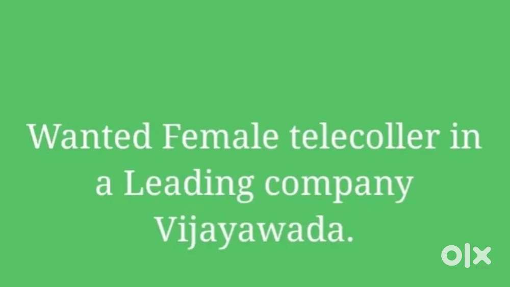 Wanted Female person tele calling purpose