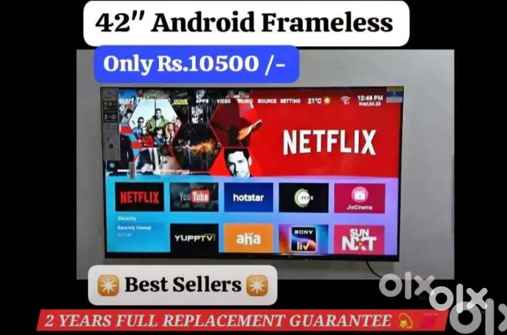 45 Smart Android led tv 2 Yrs Replacement
Guarantee + COD Free