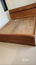 Double bed with box , side tables and dressing table