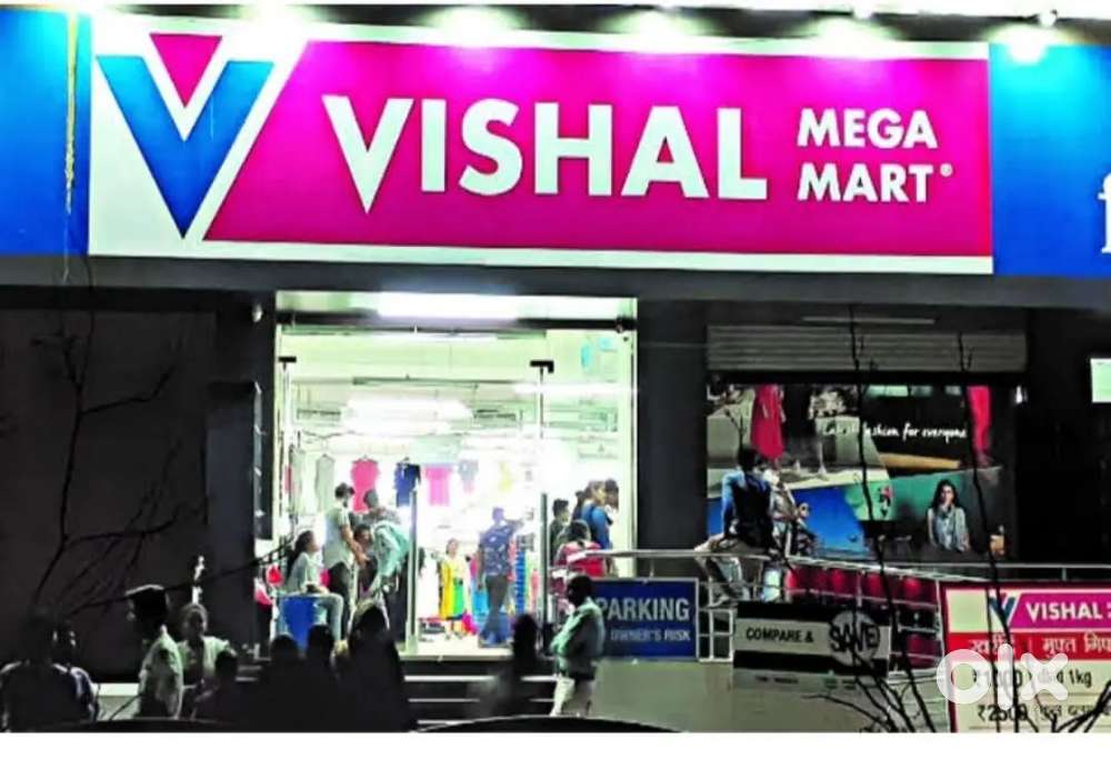 Vishal mega Mart urgent lead male female candidate 8th 12th graduate