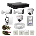 CP PLUS Wired 2.4MP, H.265 Full HD CCTV Security Camera Set