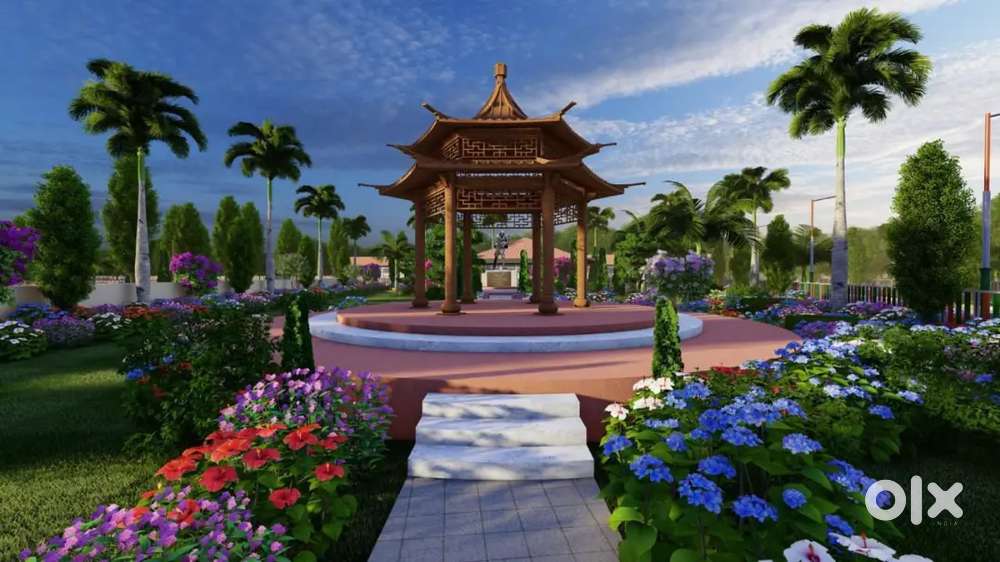 120ft National Flag के साथ Vrindavan Green Valley -Plots on Ajmer Road