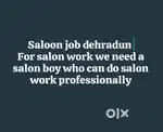 Requirement for gents saloon