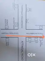 Land for sale Varkala -Kallambalam Main Road near Narikallu Town