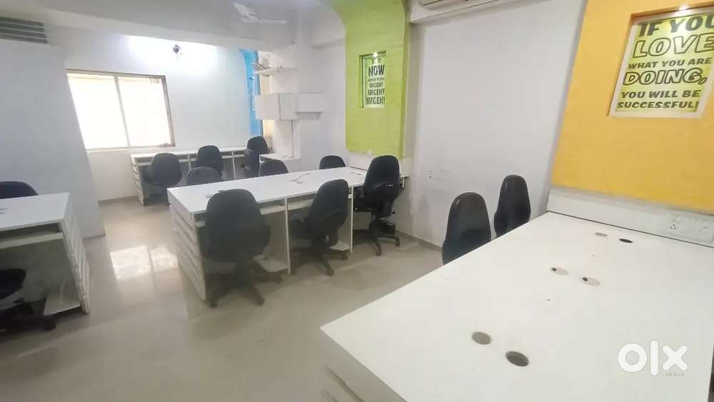 Sarabhai 20ws 2 cabin office for rent with attached toilet lift
