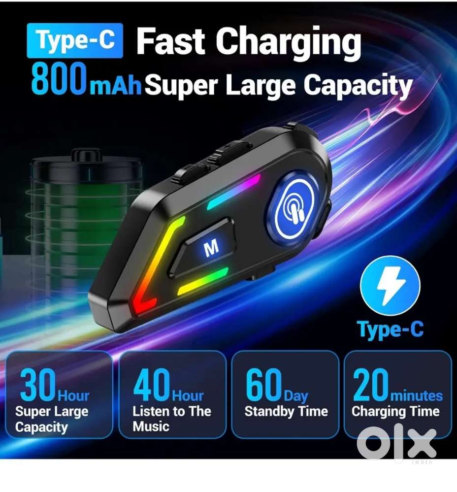 EDYELL Motorcycle Helmet Bluetooth on Ear Headset EDYELL-C5001