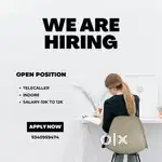 Hiring For Telecaller Fix Salary Freshers also apply