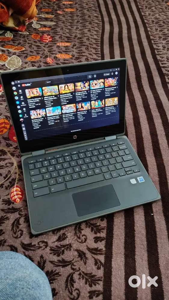 HP chrome laptop  with touch and keyboard
