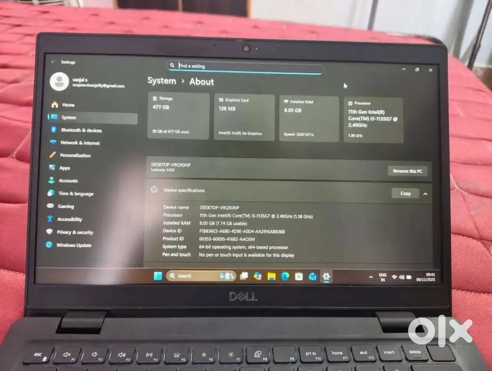 Dell i5 11gen 8gb Ram 512ssd clean condition