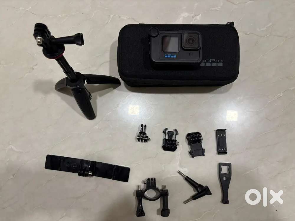 Go Pro Hero 10 Black with Meida Mod and Ulanzi hand tripod, memory crd
