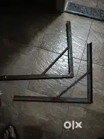Iron angle L shape stand 2 pcs with ply wood