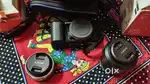 Sony camera with 50 mm 16 mm prime lence