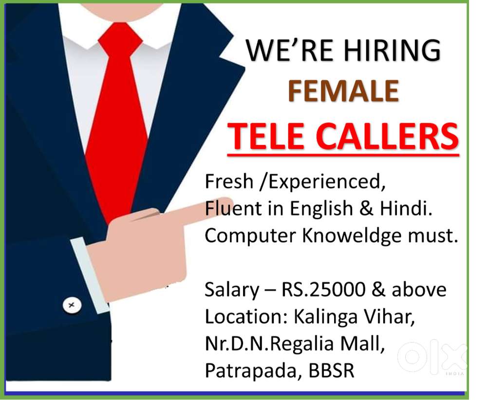 Wanted Female Telecaller fluent in English & Hindi