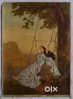 Antique cloth Ravi varma print