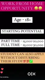 Work from home opportunity for students or house wife