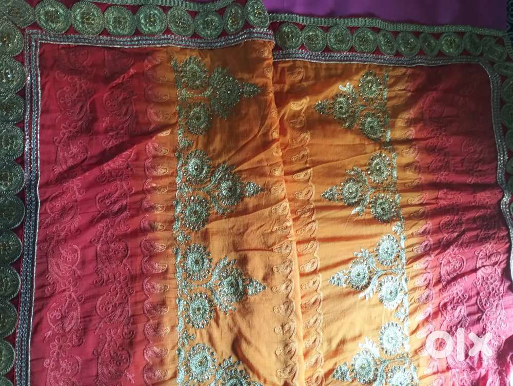 Shiffon part wear saree used twice