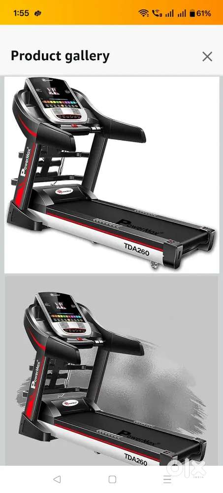 PowerMax TDA-260 (4.0HP Peak) Multi-Function Motorized Treadmill Black