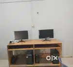11 computers with ups and computer tables available for sale