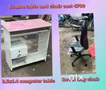 Combo computer table and revolving chair