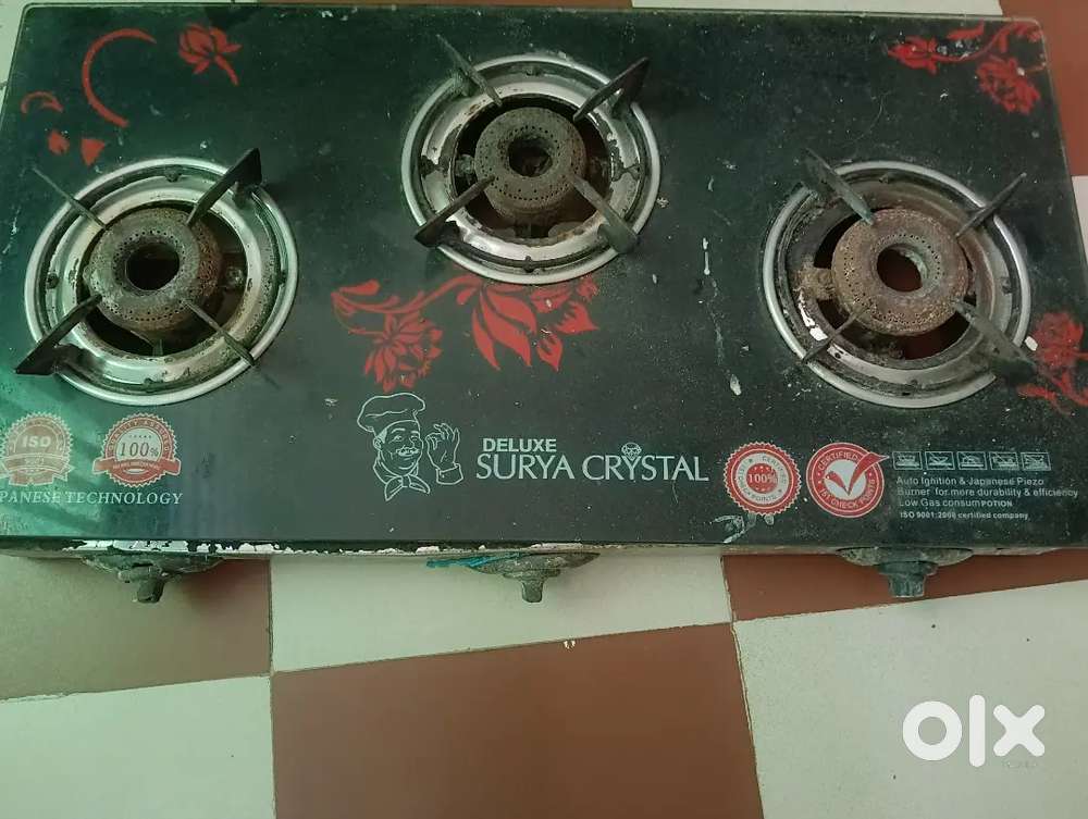 3 burner gas stove