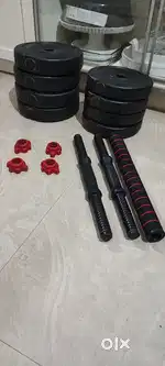 2 in 1 dumbell set with rod