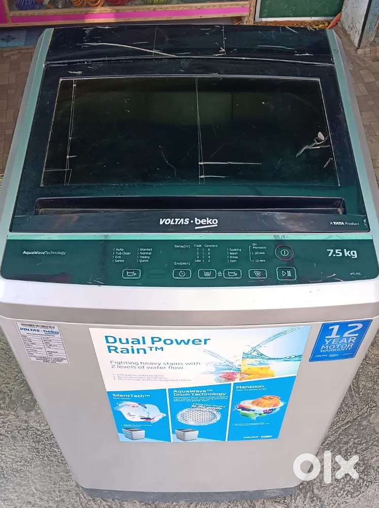 Top load Voltas beko washing machine 7.5kg
