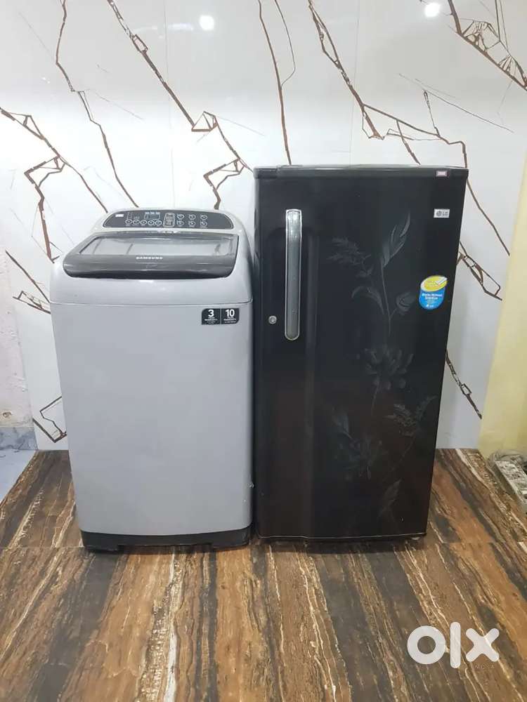 Lg latest single door refrigerator and samsungwashing