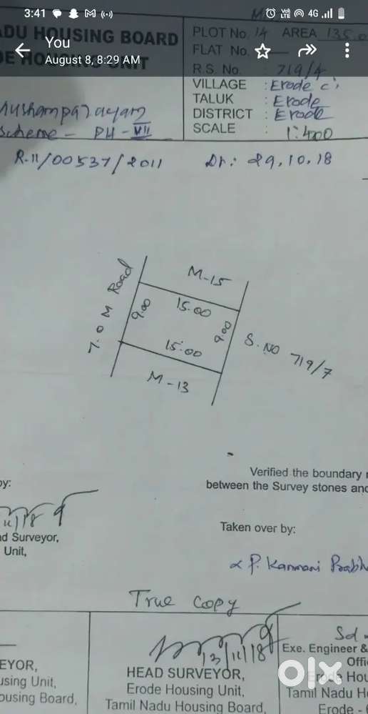 Land sale at Muthampalayam housing unit