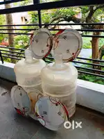 Water containers and dining plates in good condition