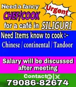 Urgent need a fancy cook