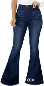 Bell bottom jeans for women's