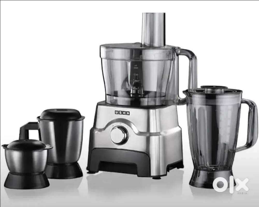 Usha FP 3811 Food Processor 1000 Watts, Black and Steel