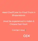 Cook/chef Required for food truck in bbsr
