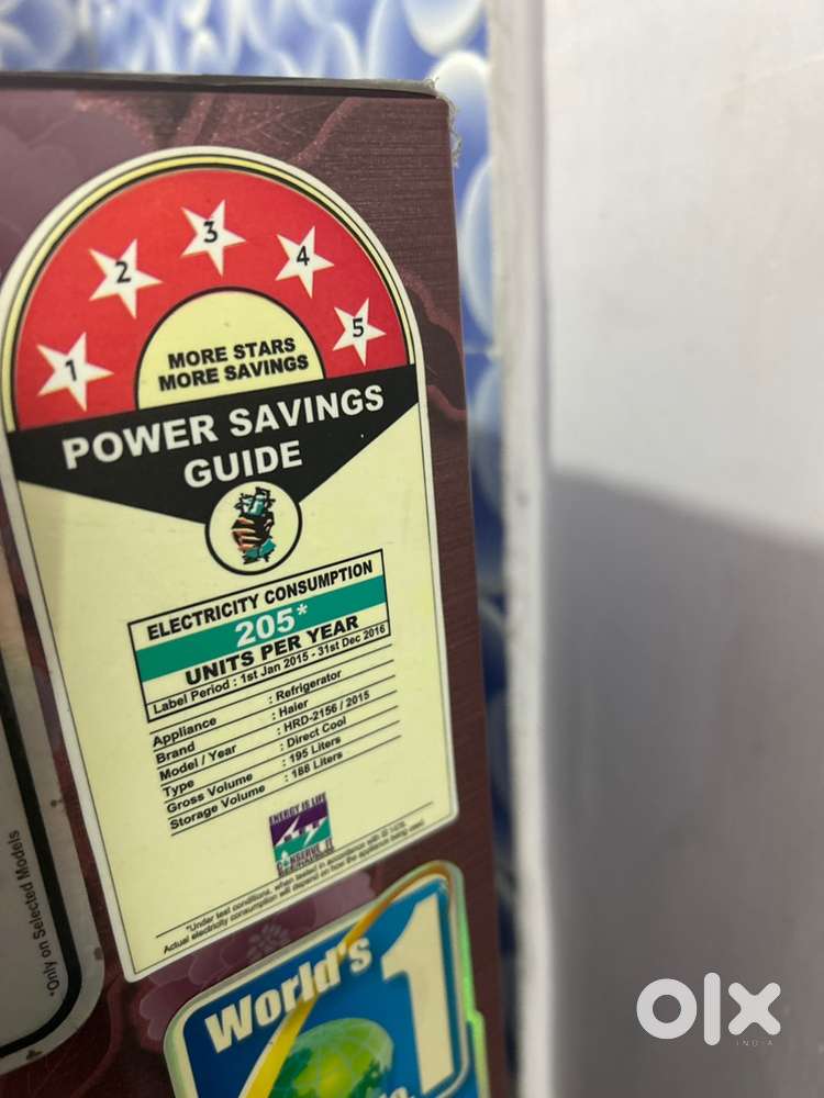 Haier fridge single door 5 star