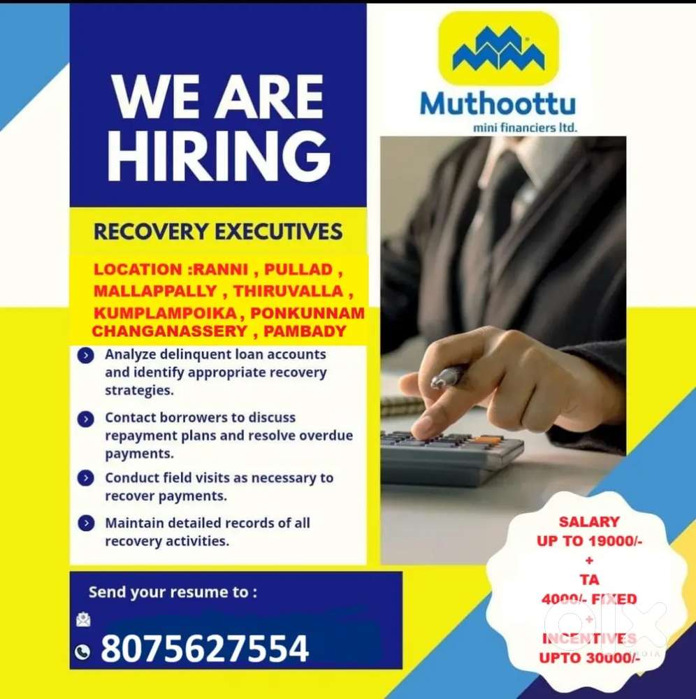 Recovery Executive - Muthoottu Mini Financiers