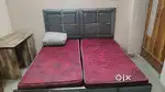 Double bed, Table chair, sofas, Inverter