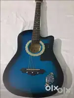 Juarez Blue Guitar with Cover