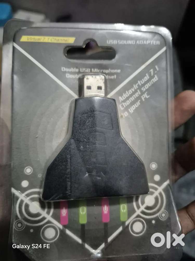 Usb to 3.5mm jack coverter multiple port for headphone and mic