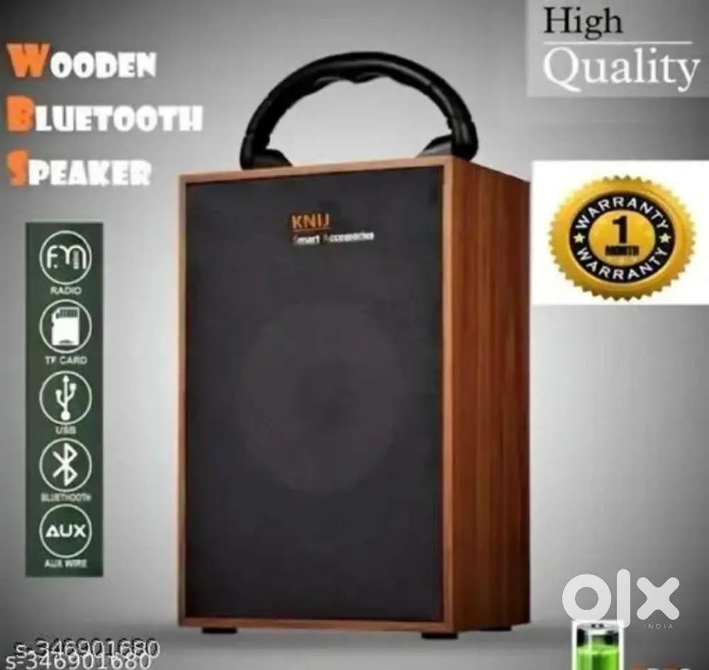 Wooden Bluetooth speaker with doubly sound effects