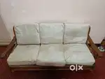 Teakwood Sofa Set – 3+1+1 with Loose Upholstered Cushions