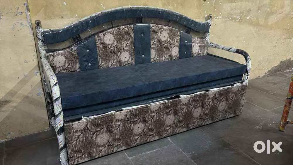 Stainless steel sofa cum bed NEW