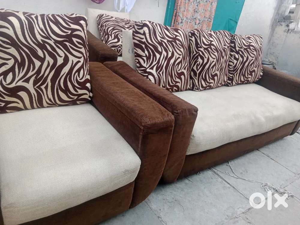 Big sofa 3+1+1  with 5 big cusions