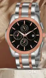 NITYA  Day & Date Feature Dial Stainless Steel Strap Analog Watch