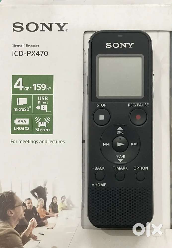 Sony ICD-PX470 4GB Audio Voice Recorder - Audio Notes, Voice Recording