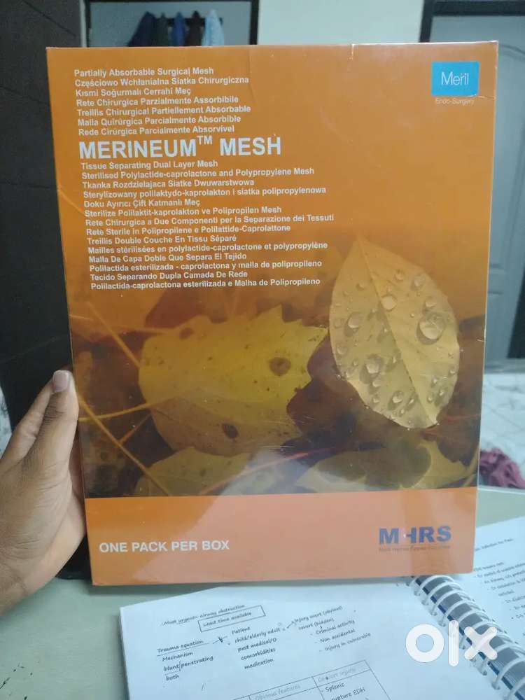 Dual mesh for laparoscopic hernia repair -meril sealed