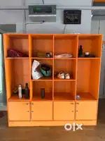 Shelf with locker