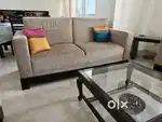 Premium 5 Seater Sofa Set with Glass Table