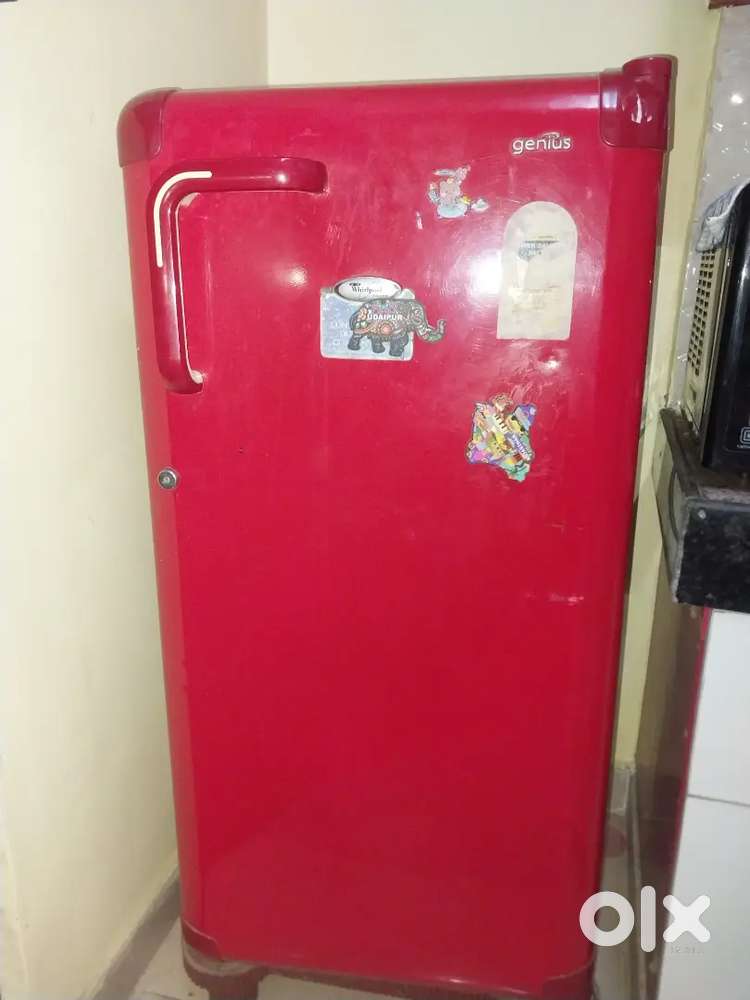 Red Single Door Refrigerator - Genius Brand, Good Condition
